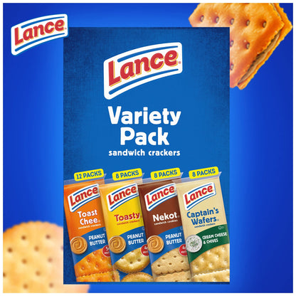 Lance Sandwich Crackers Variety Pack, 36 Ct (Pack of 36) - Fresh Hearth
