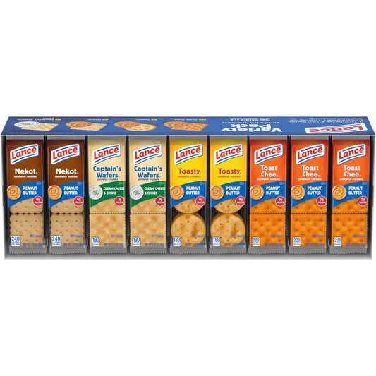 Lance Sandwich Crackers Variety Pack, 36 Ct (Pack of 36) - Fresh Hearth