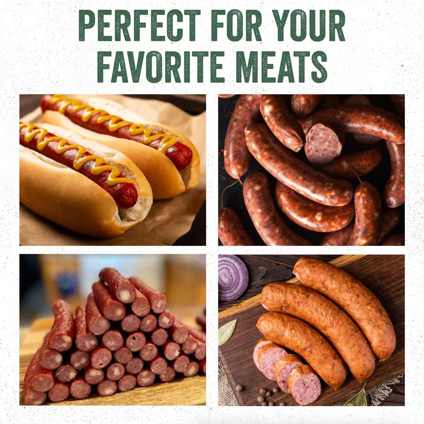 LEM Products Mahogany Smoked Collagen Casings, 17mm, Edible Sausage Casings, Stuffs Approximately 13 Pounds Per Pack, Great for Snack Sticks, Hot Dogs, Metts, Andouille, Brats, and More, 2 - Pack - Fresh Hearth