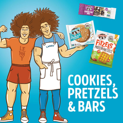 Lenny & Larry's Cookie - fied Bar – Chocolate Chip Cookie Dough Vegan Protein Bars 9x45g – Healthy Snacks with 12g Plant Protein & 5g Fiber – Gluten free Power Bar, Keto Friendly, Non - GMO & Vegan - Fresh Hearth