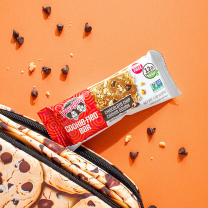 Lenny & Larry's Cookie - fied Bar – Chocolate Chip Cookie Dough Vegan Protein Bars 9x45g – Healthy Snacks with 12g Plant Protein & 5g Fiber – Gluten free Power Bar, Keto Friendly, Non - GMO & Vegan - Fresh Hearth