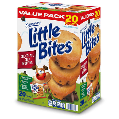 Little Bites Chocolate Chip Muffins, 20 individual packs, (4 ct each), Mini Muffins, 33 oz Multipack - Fresh Hearth
