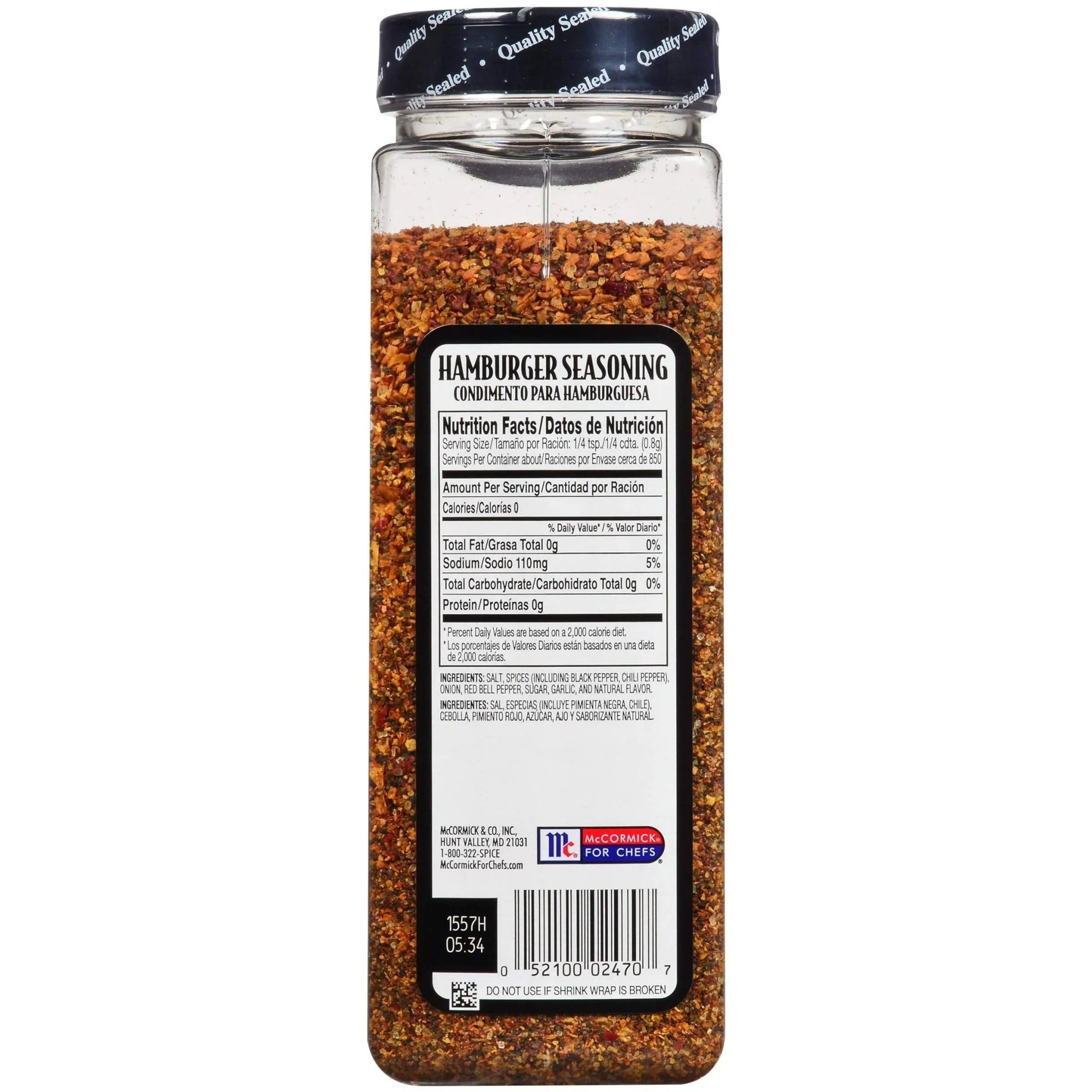 McCormick Grill Mates Hamburger Seasoning, 24 oz - One 24 Ounce Container of Hamburger Seasoning Mix with Bold Blend of Ground Peppers, Onion and Savory Garlic - Fresh Hearth