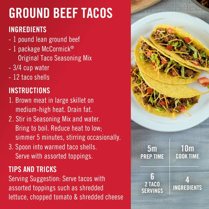 McCormick taco seasoning Original Taco Seasoning Mix, 12 oz - Fresh Hearth