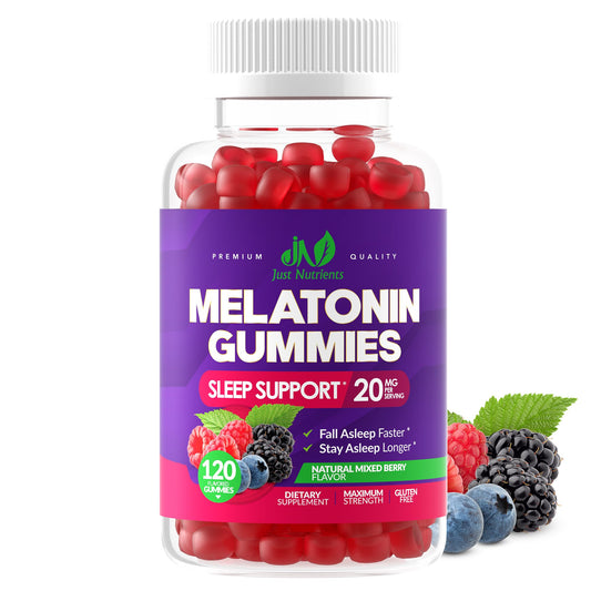 Melatonin 20mg Gummies for Adults (120 Count) - Maximum Strength Sleep Aid with 10mg of Melatonin Per Gummy - Gluten - Free, Non - GMO, Vegetarian, Great Tasting Mixed Berry Flavor - 60 Servings - Fresh Hearth