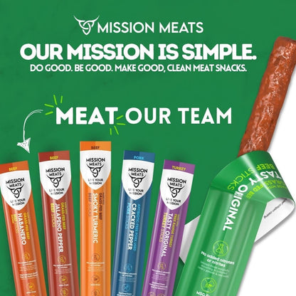 Mission Meats Kids Beef Sticks – 100% Grass Fed & Pasture Raised, Healthy Snacks for Kids and Toddlers, Gluten & Nut Free, Non - GMO, 0.5oz, 24 Count (Pack of 1) - Fresh Hearth
