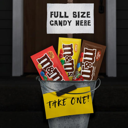 M&M'S Milk Chocolate Candy, Halloween Variety Pack, Full Size, Pack of 18, Bulk Candy Chocolate Individually Wrapped - Fresh Hearth