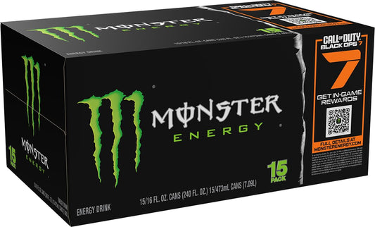 Monster Energy Drink, Green, Original, 16 Ounce (Pack of 15) - Fresh Hearth