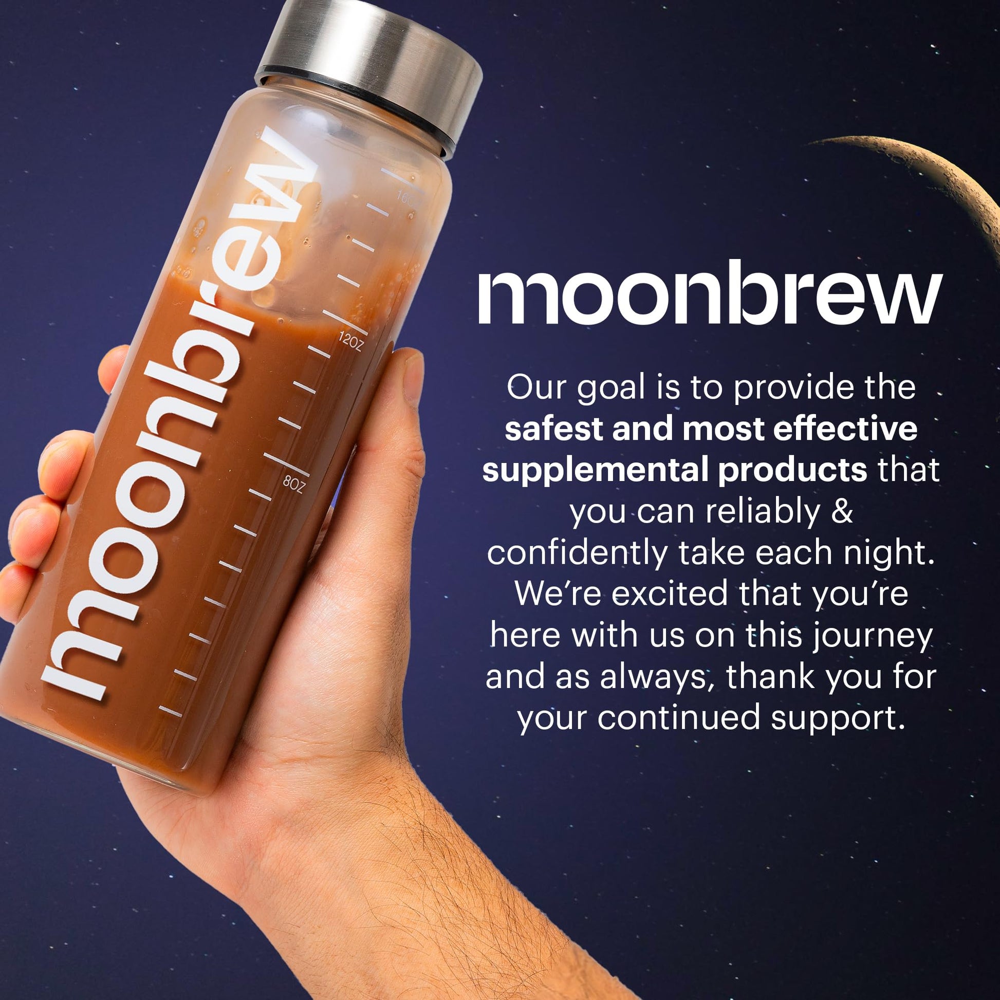MoonBrew Nighttime Magnesium Hot Cocoa, Natural Sleep Aid Drink Mix for Adults - Calming Melatonin - Free Sleep Support - Sleepy Hot Chocolate Powder with L - Theanine, Chamomile & Zinc Glycinate - Fresh Hearth