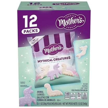 Mother's Sparkling Mythical Creatures Cookies, 1 oz Individual Bags, 12 Count - Fresh Hearth