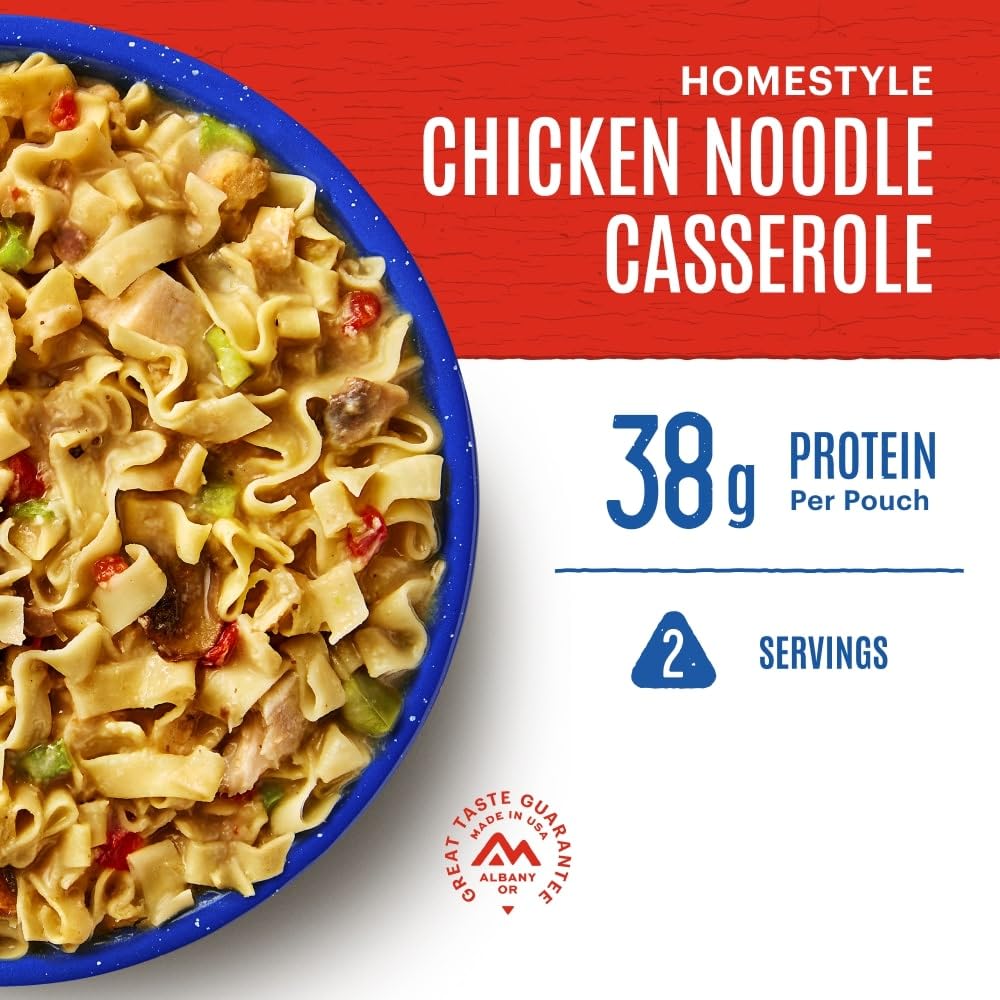 Mountain House Homestyle Chicken Noodle Casserole | Freeze Dried Backpacking & Camping Food | 2 Servings - Fresh Hearth