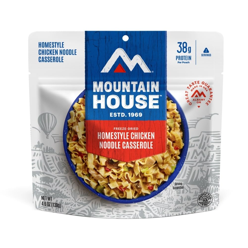 Mountain House Homestyle Chicken Noodle Casserole | Freeze Dried Backpacking & Camping Food | 2 Servings - Fresh Hearth