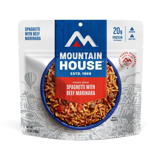 Mountain House Spaghetti with Beef Marinara | Freeze Dried Backpacking & Camping Food |2 Servings - Fresh Hearth