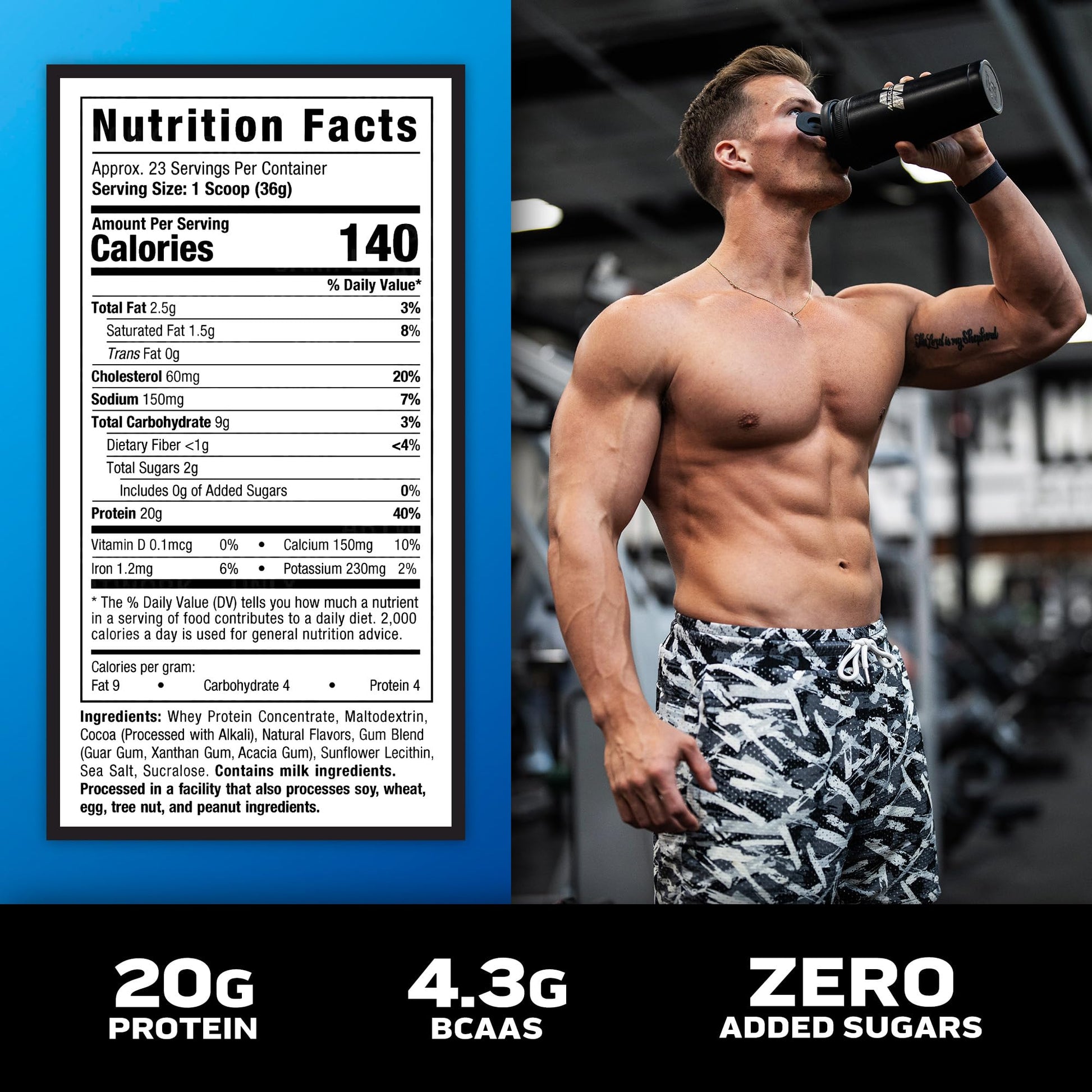 Muscletech Grass - Fed Whey Protein Powder (Triple Chocolate, 1.8LB) - Whey Protein Smoothie & Milk Shake Mix Supports Muscle Gain & Recovery - 20g of Whey Protein for Women & Men - Non - GMO, Gluten - Free - Fresh Hearth