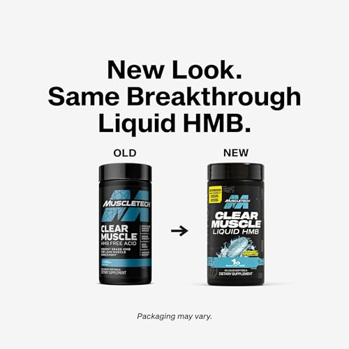 Muscletech HMB Supplements 1000mg, Clear Muscle (42 Liquid Softgels) - Highest Grade HMB for Lean Muscle & Recovery - HMB Free Acid Muscle Supplement - Help Decrease Muscle Breakdown - Fresh Hearth