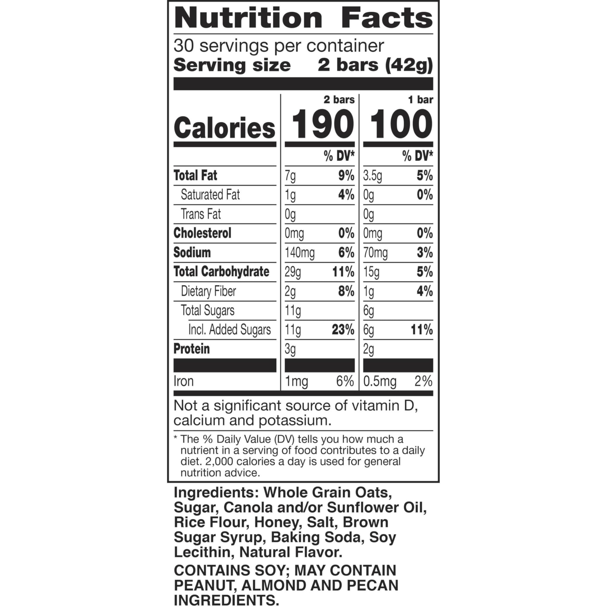 Nature Valley Crunchy Oats 'n Honey Granola Bars, 60 Bars, 44.7 OZ (30 Pouches) - Fresh Hearth