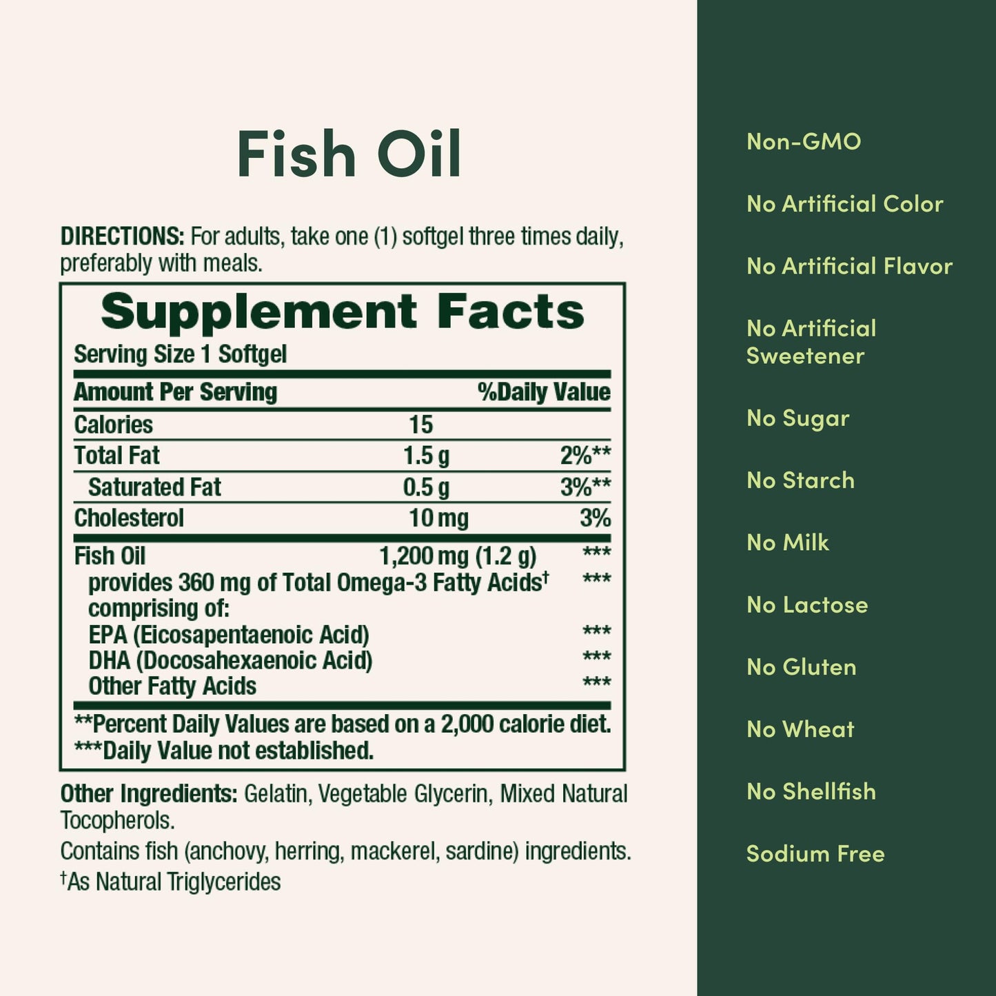 Nature's Bounty Fish Oil Omega 3 Supplements - Supports Heart Health, 1200 Mg Fish Oil, Omega - 3, 200 Softgels (Pack of 1) - Fresh Hearth