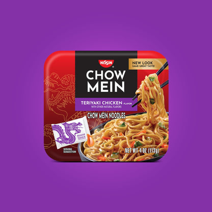 Nissin Chow Mein Noodles, Teriyaki Chicken, 4 Ounce (Pack of 8) - Fresh Hearth