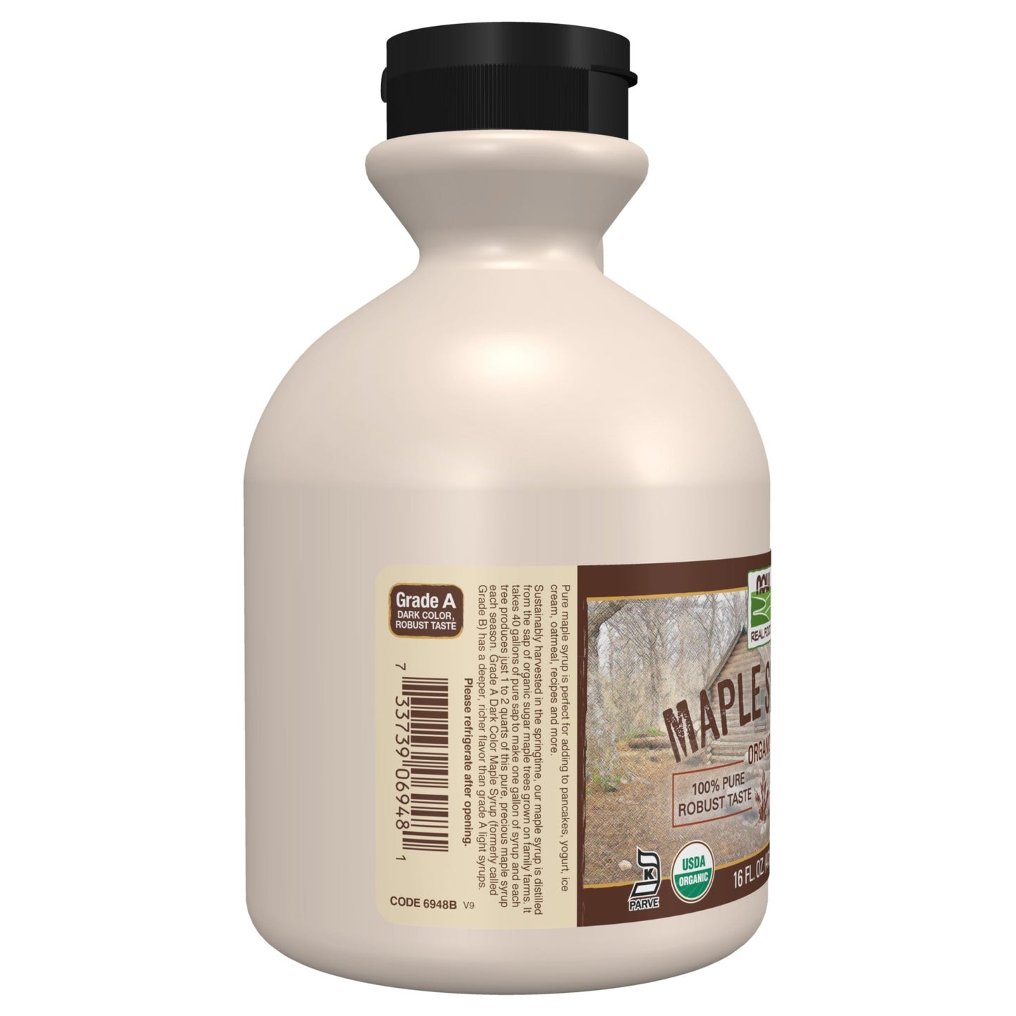 NOW Foods, Certified Organic Maple Syrup, Grade A Dark Color, Certified Non - GMO, Pure, Robust Taste, 16 - Ounce - Fresh Hearth