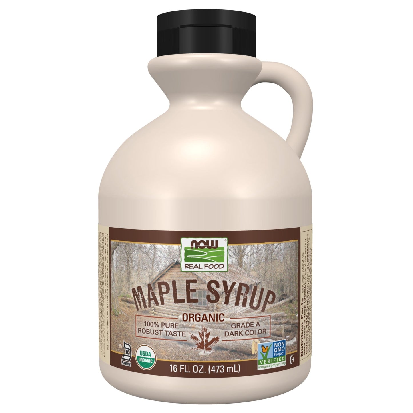 NOW Foods, Certified Organic Maple Syrup, Grade A Dark Color, Certified Non - GMO, Pure, Robust Taste, 16 - Ounce - Fresh Hearth