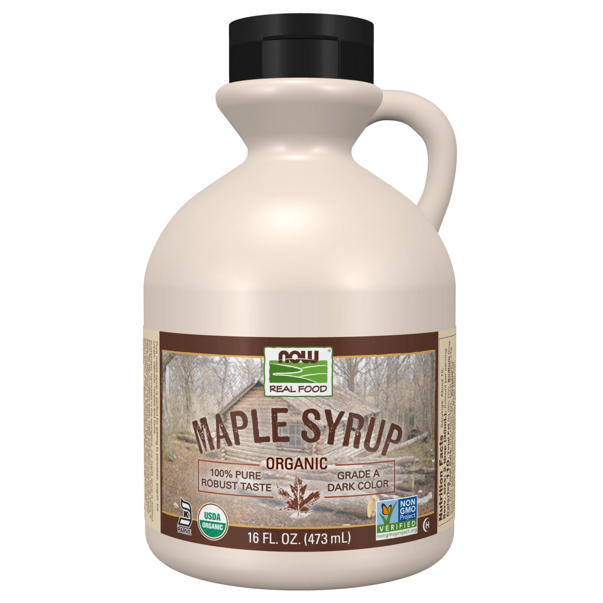 NOW Foods, Certified Organic Maple Syrup, Grade A Dark Color, Certified Non - GMO, Pure, Robust Taste, 16 - Ounce - Fresh Hearth