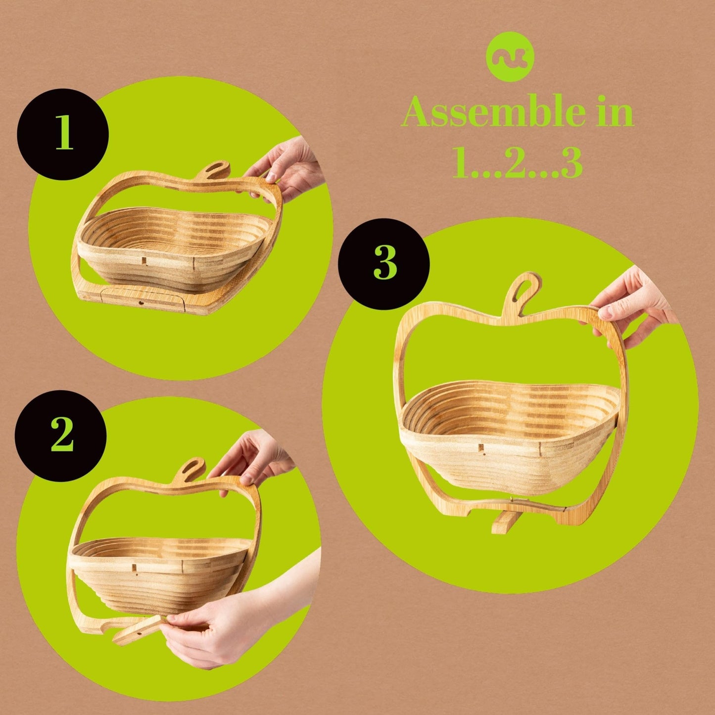 NUT CRAVINGS - Diwali Sweets Hamper Mid - Autumn Festival Dried Fruit Flower Arrangement Gift Basket in Wooden Apple - Shaped Gift Basket + Tray (9 Assortment) Healthy Snack Care Package, Food Assortments - Fresh Hearth