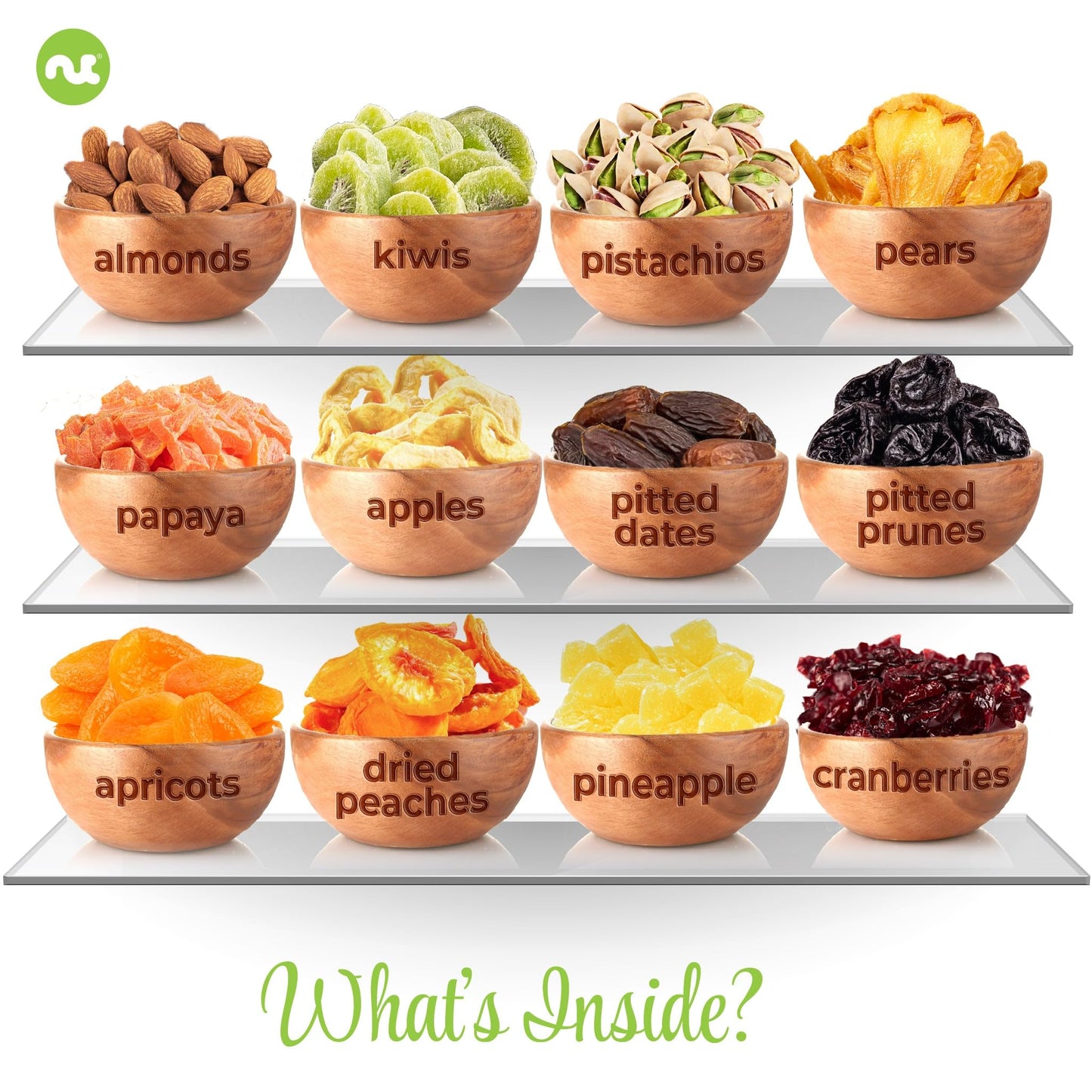 NUT CRAVINGS - Diwali Sweets Hamper Mid - Autumn Festival Dried Fruit & Mixed Nuts Gift Basket in White Gold Box (12 Assortments) Food Arrangement, Healthy Snack Care Package, Food Assortments - Fresh Hearth