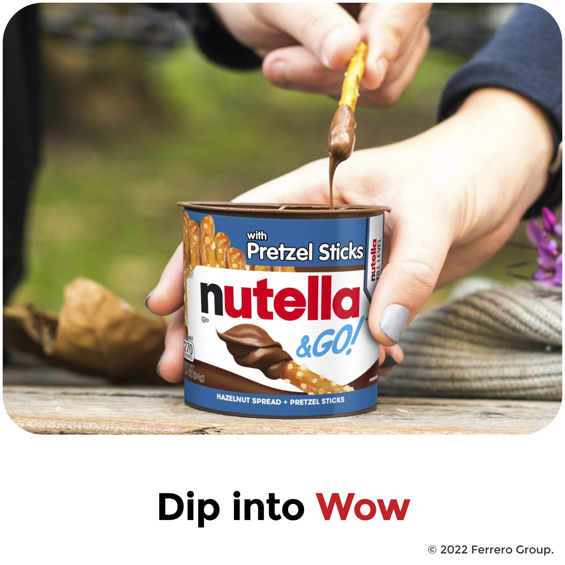 Nutella & GO! Bulk 24 Pack, Hazelnut and Cocoa Spread with Pretzel Sticks, Stocking Stuffers, Snack Cups, 1.9 oz Each - Fresh Hearth