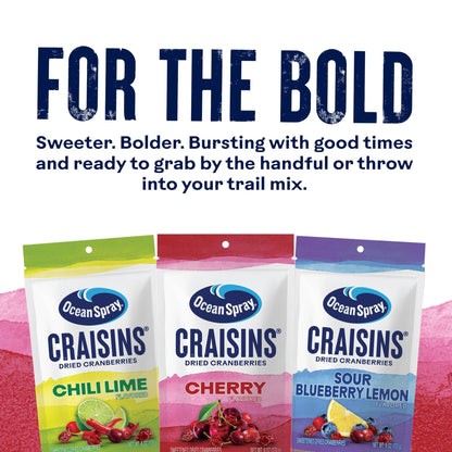 Ocean Spray Craisins, Sweetened Dried Cranberries, Cherry Flavored, 6 - Ounce Pouch (Pack of 12) - Fresh Hearth