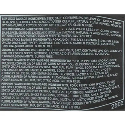 Old Wisconsin Beef Sausage Snack Sticks, Naturally Smoked, Ready to Eat, High Protein, Low Carb, Keto, Gluten Free, 26 Ounce Resealable Package - Fresh Hearth