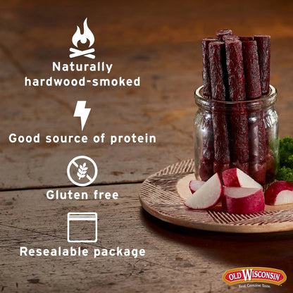 Old Wisconsin Turkey Sausage Snack Sticks, Naturally Smoked, Ready to Eat, High Protein, Low Carb, Keto, Gluten Free, 28 Ounce Resealable Package - Fresh Hearth