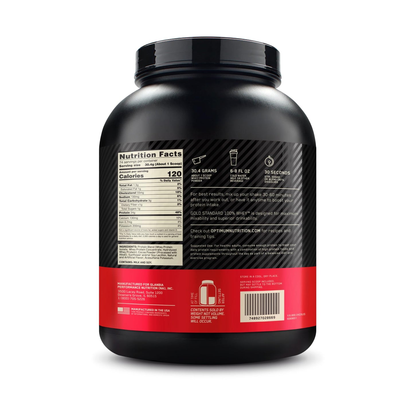 Optimum Nutrition Gold Standard 100% Whey Protein Powder, Double Rich Chocolate, 5 Pound (Packaging May Vary) - Fresh Hearth