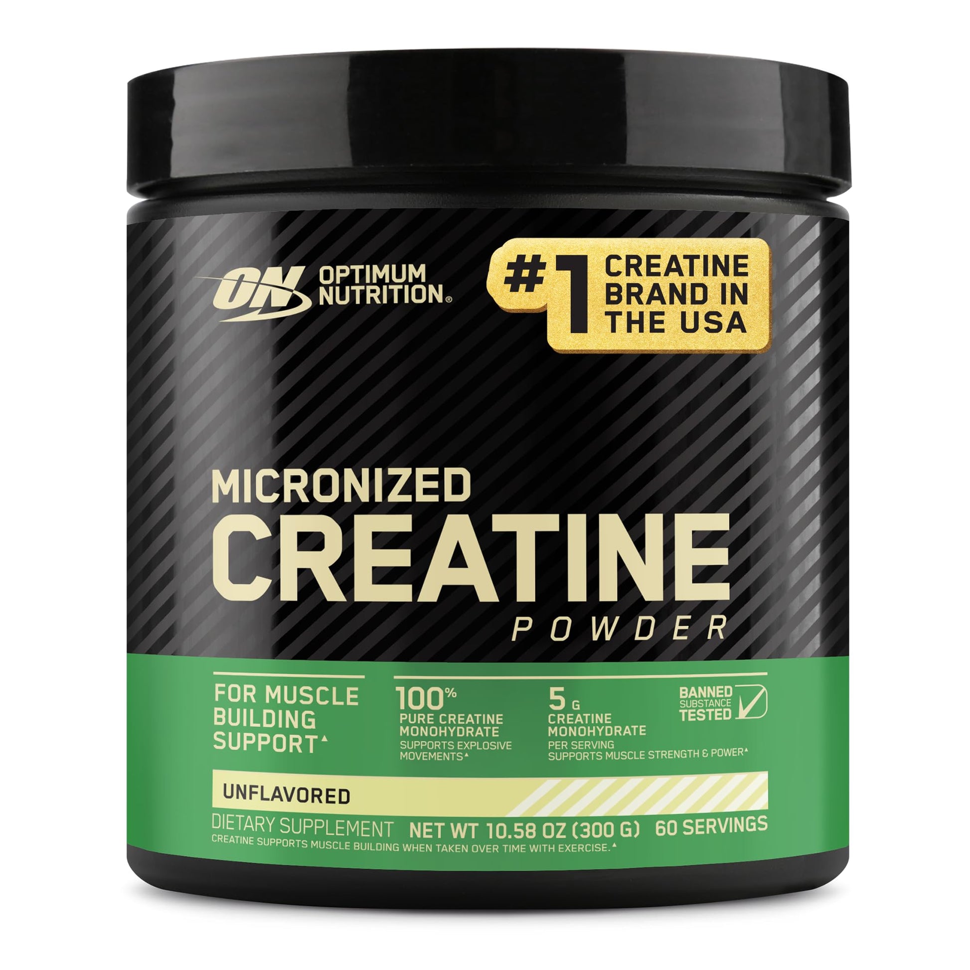 Optimum Nutrition Micronized Creatine Monohydrate Powder, Unflavored, 60 Servings, 300 Grams (Packaging May Vary) - Fresh Hearth