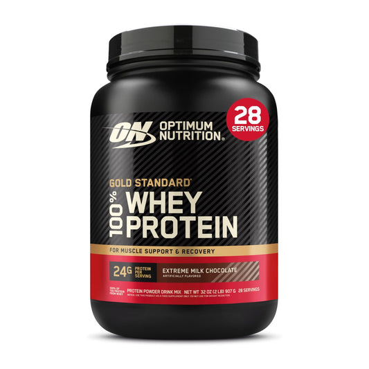 Optimum Nutrition Whey Protein Powder, Gold Standard 100% , Extreme Milk Chocolate, 2 Pound (Pack of 1) (Packaging May Vary) - Fresh Hearth