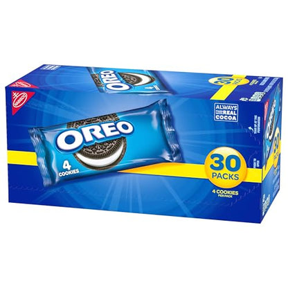 OREO Chocolate Sandwich Cookies, 30 Snack Packs (4 Cookies Per Pack) - Fresh Hearth