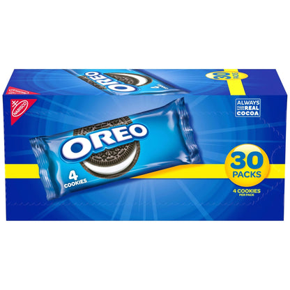OREO Chocolate Sandwich Cookies, 30 Snack Packs (4 Cookies Per Pack) - Fresh Hearth