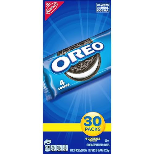 OREO Chocolate Sandwich Cookies, 30 Snack Packs (4 Cookies Per Pack) - Fresh Hearth