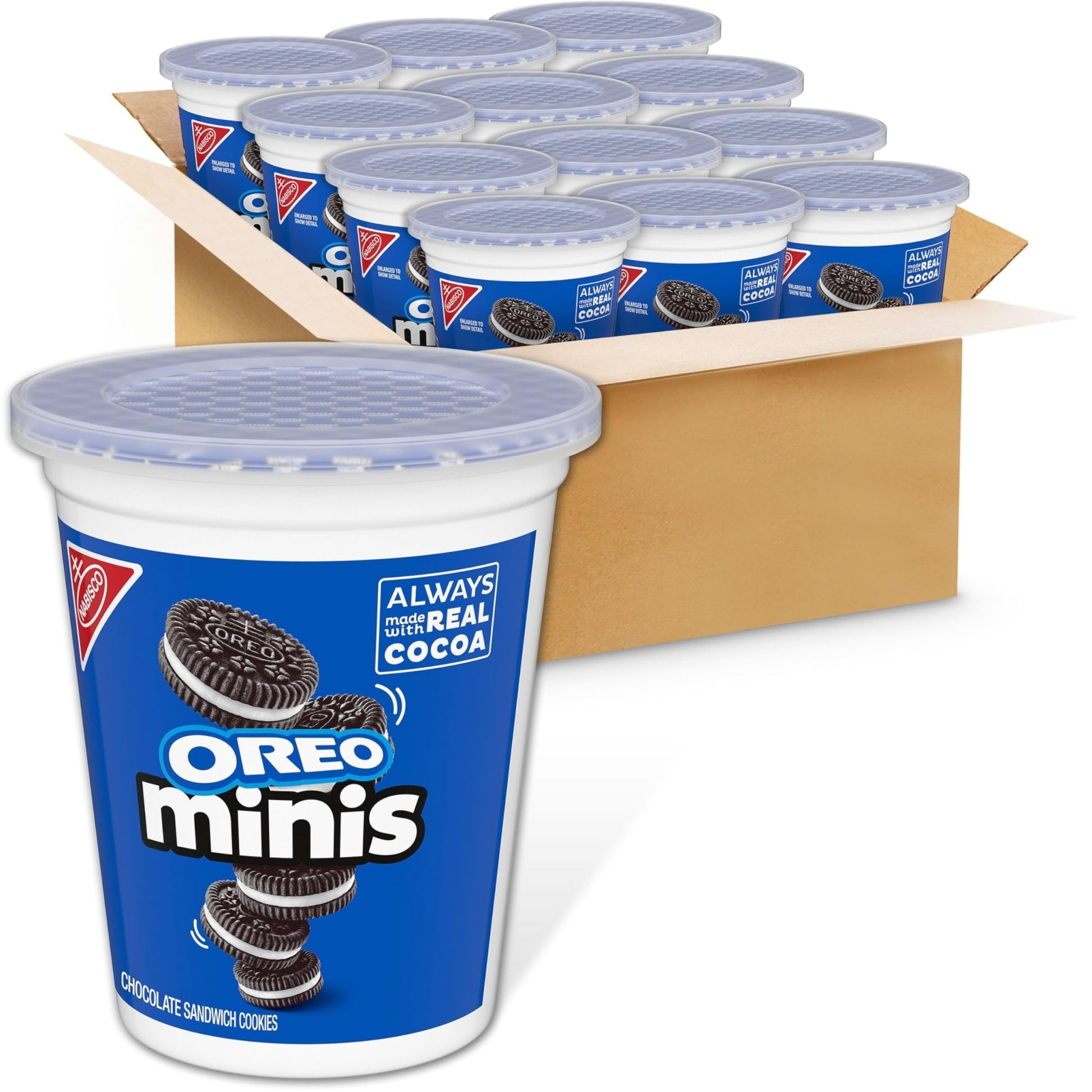 OREO Minis Chocolate Sandwich Cookies, 12 - 3.5 oz Snack Cups - Fresh Hearth