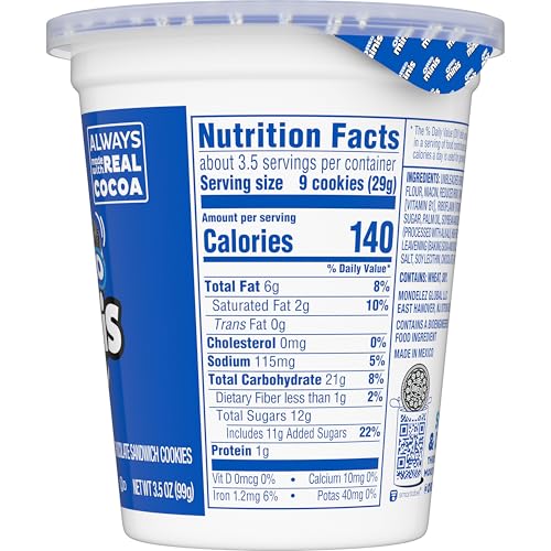 OREO Minis Chocolate Sandwich Cookies, 12 - 3.5 oz Snack Cups - Fresh Hearth