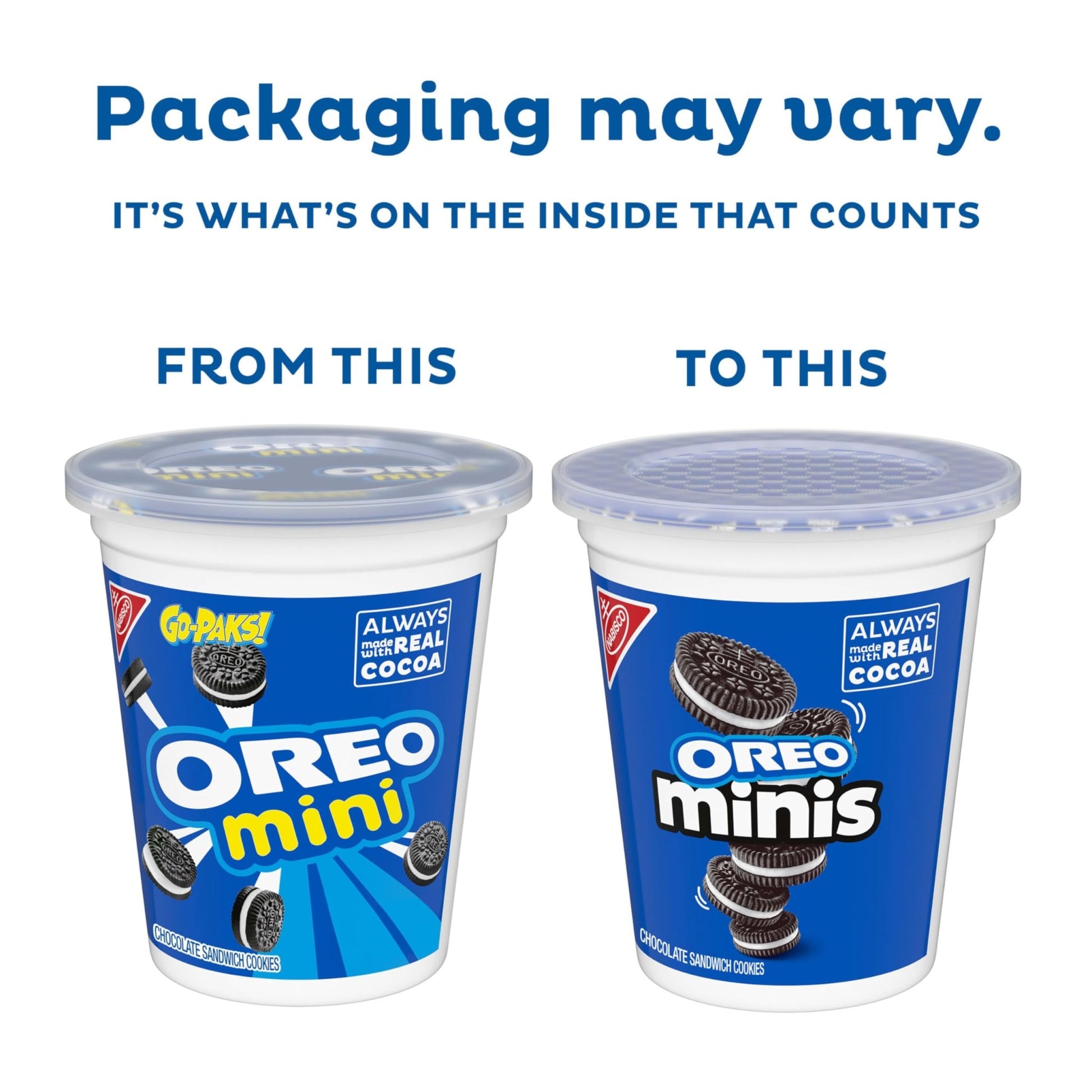 OREO Minis Chocolate Sandwich Cookies, 12 - 3.5 oz Snack Cups - Fresh Hearth