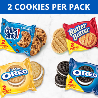 OREO Original, OREO Golden, CHIPS AHOY! & Nutter Butter Cookie Snacks Variety Pack, School Snacks, 56 Snack Packs (2 Cookies Per Pack) - Fresh Hearth