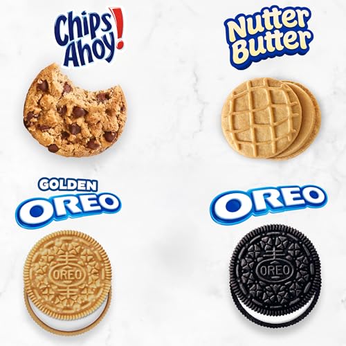 OREO Original, OREO Golden, CHIPS AHOY! & Nutter Butter Cookie Snacks Variety Pack, School Snacks, 56 Snack Packs (2 Cookies Per Pack) - Fresh Hearth