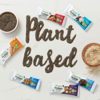 Orgain Organic Vegan Protein Bars, Chocolate Chip Cookie Dough - 10g Plant Based Protein, Low Calorie Healthy Snacks, No Lactose or Soy Ingredients, Gluten Free, Non - GMO - 1.41 Oz (Pack of 12) - Fresh Hearth