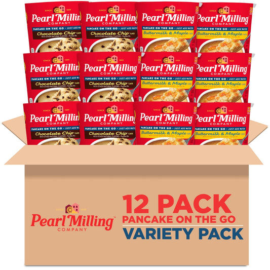Pearl Milling Company Pancake Cups, 2 Flavor Variety, 2.11 Oz, Pack of 12 - Fresh Hearth