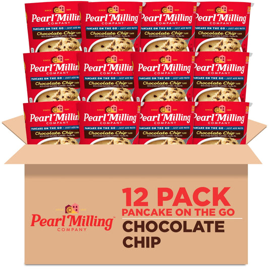 Pearl Milling Company Pancake Cups, Chocolate Chip, 2.11oz Cups (12 Pack) - Fresh Hearth