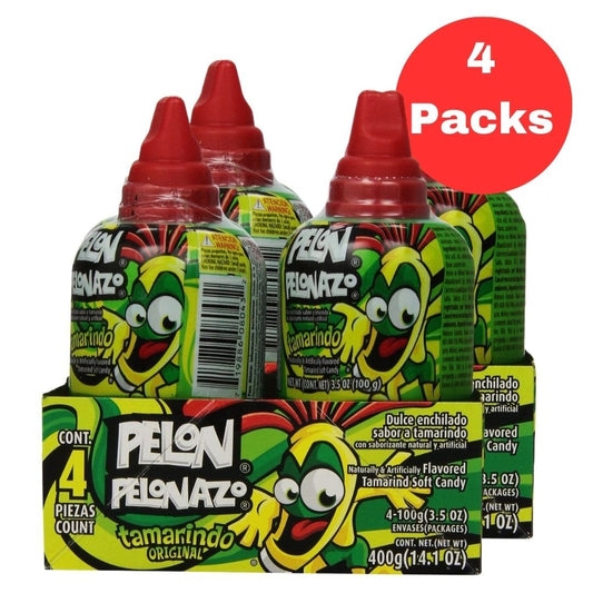 PELONAZO Candy, Tamarind Push - Pops, 14.1 Ounce (Pack of 4) - Fresh Hearth