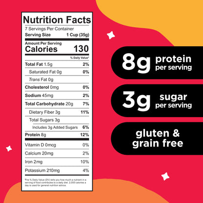 Plant - Based and Vegan Breakfast Cereal by Three Wishes - Fruity, 6 Pack - More Protein and Less Sugar Snack - Gluten - Free, Grain - Free - Non - GMO - Fresh Hearth
