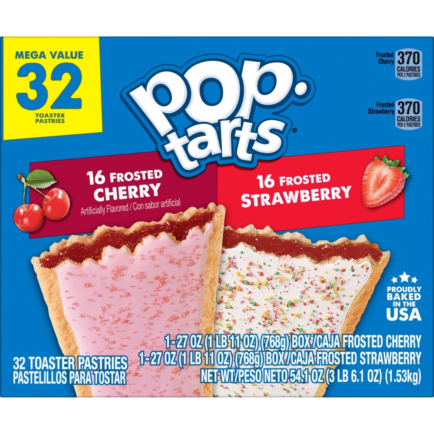 Pop - Tarts Toaster Pastries, Breakfast Foods, Kids Snacks, Variety Pack, 54.1oz Box (32 Pop - Tarts) - Fresh Hearth