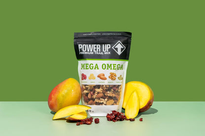 Power Up Trail Mix, Mega Omega Trail Mix, Non - GMO, Vegan, Gluten Free, No Artificial Ingredients, Gourmet Nut, 14 Ounce 2 Packs - Fresh Hearth