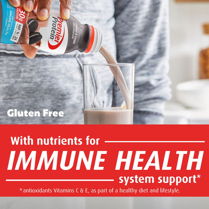Premier Protein Shake, Cookies & Cream, 30g Protein, 1g Sugar, 24 Vitamins & Minerals, Nutrients to Support Immune Health 11.5 fl oz (12 Pack) - Fresh Hearth